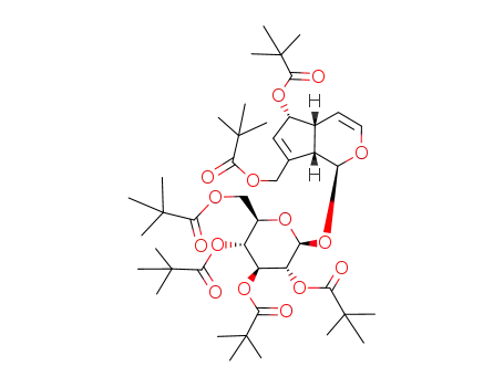 (1S,4aR,5R,7aS)-5-(2,2-dimethyl-1-oxopropoxy)-7-[(2,2-dimethyl-1-oxopropoxy)methyl]-1,4a,5,7a-tetrahydrocyclopenta[c]pyran-1-yl 2,3,4,6-tetrakis-O-(2,2-dimethyl-1-oxopropyl)-β-D-glucopyranoside
