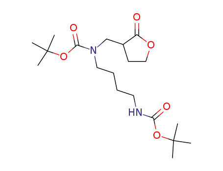 {4-[tert-butoxycarbonyl-(2-oxo-tetrahydro-furan-3-ylmethyl)-amino]-butyl}-carbamic acid tert-butyl ester