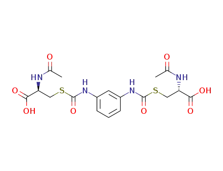 2-acetylamino-3-[3-(2-acetylamino-2-carboxyethylsulfanylcarbonylamino)phenylcarbamoylsulfanyl]propionic acid