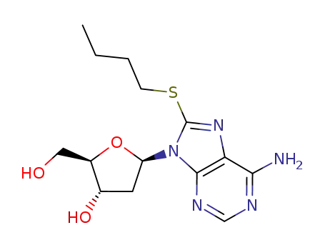 (2R,3S,5R)-5-(6-Amino-8-butylsulfanyl-purin-9-yl)-2-hydroxymethyl-tetrahydro-furan-3-ol