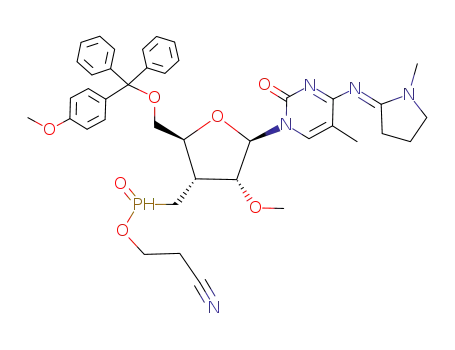 3'-deoxy-3'-C-[[(2-cyanoethoxy)phosphinyl]methyl]-5'-O-(4-methoxytrityl)-2'-O-methyl-4-N-(N-methylpyrrolidin-2-ylidene)-5-methylcytidine