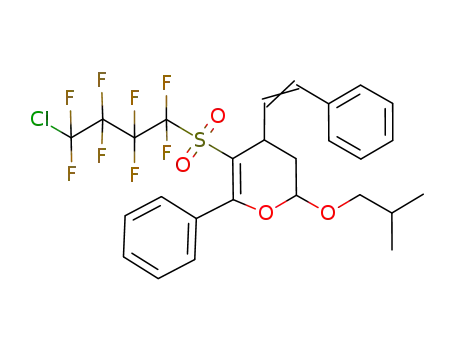 5-(4-chloro-1,1,2,2,3,3,4,4-octafluoro-butane-1-sulfonyl)-2-isobutoxy-6-phenyl-4-styryl-3,4-dihydro-2H-pyran