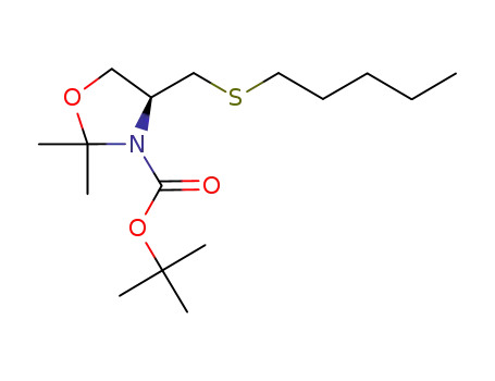 4(S)-2,2-dimethyl-4-(pentylthiomethyl)oxazolidine-3-carboxylic acid tert-butyl ester
