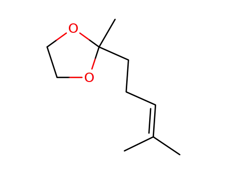 Molecular Structure of 3695-38-3 (2-Methyl-2-(4-methylpent-3-enyl)-1,3-dioxolane)