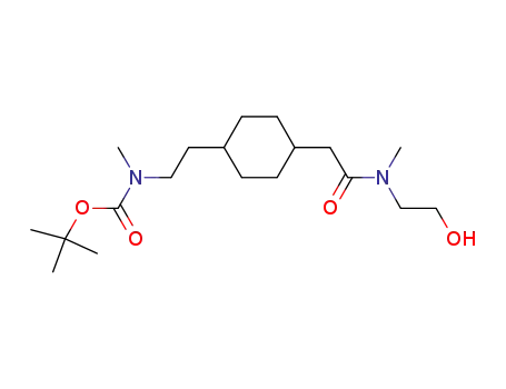 trans [2-(4-{[(2-hydroxy-ethyl)-methyl-carbamoyl]-methyl}-cyclohexyl)-ethyl]-methyl-carbamic acid tert-butyl ester