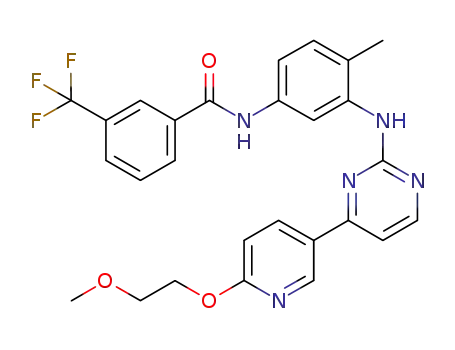 N-{3-[4-(6-(2-methoxyethoxy)-pyridin-3-yl)-pyrimidin-2-ylamino]-4-methylphenyl}-3-trifluoromethylbenzamide