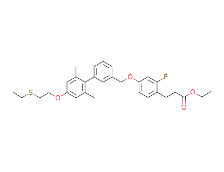 ethyl 3-[4-({4'-[2-(ethylsulfanyl)ethoxy]-2',6'-dimethylbiphenyl-3-yl}methoxy)-2-fluorophenyl]propanoate