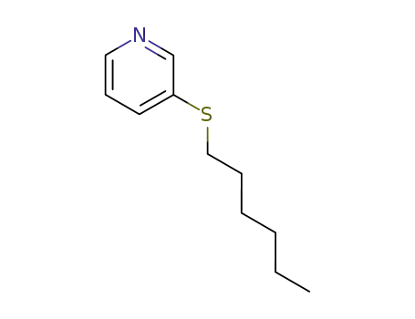 Molecular Structure of 100056-23-3 (Pyridine, 3-(hexylthio)- (6CI,9CI))