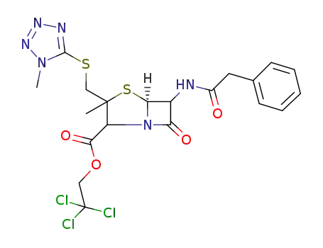 2,2,2-trichloroethyl 2-(1-methyl-1H-tetrazol-5-yl)-thiomethyl-2-methyl-6-(2-phenylacetamido) penam-3-carboxylate