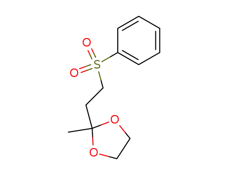 Molecular Structure of 56161-54-7 (1,3-Dioxolane, 2-methyl-2-[2-(phenylsulfonyl)ethyl]-)