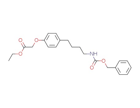 Molecular Structure of 587880-74-8 (Acetic acid, [4-[4-[[(phenylmethoxy)carbonyl]amino]butyl]phenoxy]-, ethyl
ester)