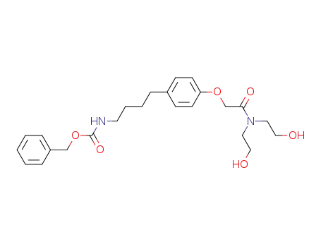 Molecular Structure of 847201-08-5 (Carbamic acid,
[4-[4-[2-[bis(2-hydroxyethyl)amino]-2-oxoethoxy]phenyl]butyl]-,
phenylmethyl ester)