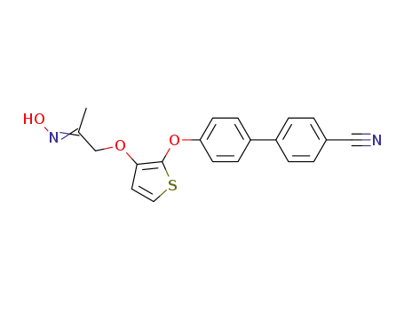 (+/-)-1-(4-(4'-Carbonitrilephenyl)phenoxy)-3-thiophenoxy-2-propanone oxime