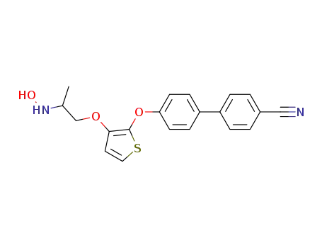 (+/-)-N-(4-(4'-carbonitrilephenyl)phenoxy)-3-thiophenoxyprop-2-yl)hydroxylamine