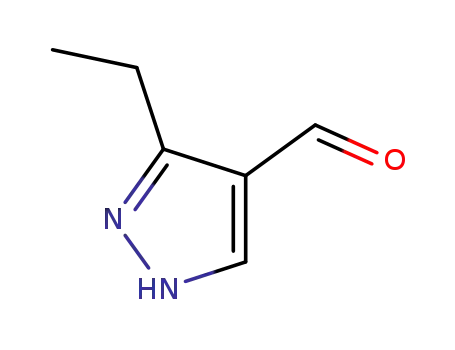 Molecular Structure of 154926-98-4 (1H-Pyrazole-4-carboxaldehyde, 3-ethyl- (9CI))