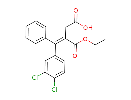 3-ethoxycarbonyl-4-(3,4-dichlorophenyl)-4-phenyl-(Z)-but-3-enoic acid