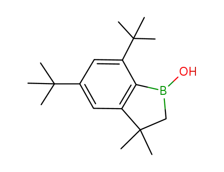 Molecular Structure of 112506-16-8 (1H-1-Benzoborole,
5,7-bis(1,1-dimethylethyl)-2,3-dihydro-1-hydroxy-3,3-dimethyl-)