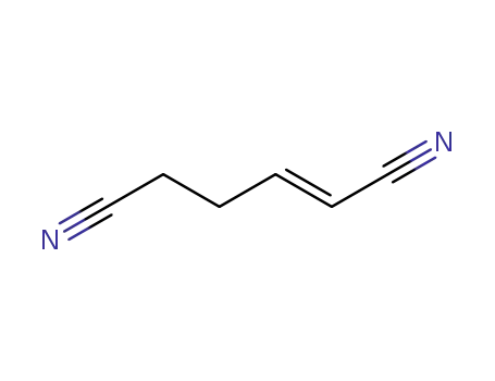 Molecular Structure of 2141-59-5 (2-Hexenedinitrile, (2E)-)