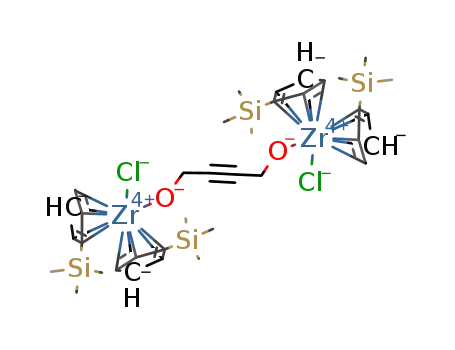 (η(5)-C5H4SiMe3)2ZrCl(μ-OCH2C.tplbond.CH2O)ZrCl(η(5)-C5H4SiMe3)2