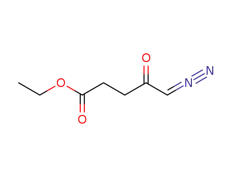 Molecular Structure of 61844-36-8 (Pentanoic acid, 5-diazo-4-oxo-, ethyl ester)