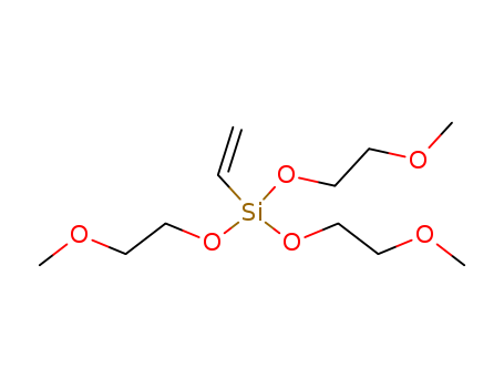 1067-53-4,Vinyl tris(2-methoxyethoxy) silane,Silane,tris(2-methoxyethoxy)vinyl- (6CI,7CI,8CI);A 172 (coupling agent);Dynasylan VTMOEO;GF 58;KBC 1003;KH 172;NSC 78465;NUCA 172;SH 6082;SZ6082;Silane A 172;Silox VS 924;Silquest A 172;Struktol SCA 972;Tris(2-methoxyethoxy)vinylsilane;Tris(b-methoxyethoxy)vinylsilane;U613;UNC-A 172;V 5000;VTMOEO;VTS-ME;Vinyltri(b-methoxyethoxy)silane;Vinyltris(2-methoxyethoxy)silane;Vinyltris(b-methoxyethoxy)silane;WD 27;Z 6082;Z 6172;Tris(2-methoxyethoxy)(vinyl)silane;Tris(methoxyethoxy)vinylsilane;