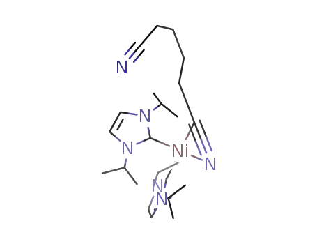 [Ni(1,3-di(isopropyl)imidazole-2-ylidene)2(η2-CNC4H8CN)]