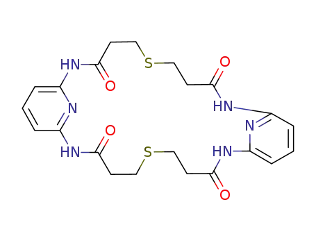 1,3,5,13,15,17-hexaaza-6,12,18,24-tetraoxo-9,21-dithia-2,3,4:14,15,16-dipyridine cyclotetracosane