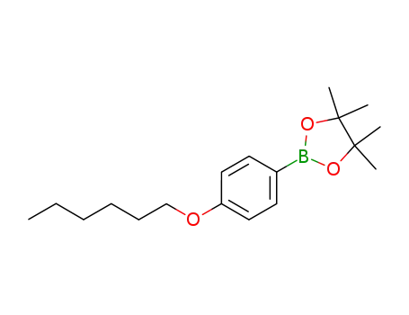 Molecular Structure of 921937-76-0 (1,3,2-Dioxaborolane, 2-[4-(hexyloxy)phenyl]-4,4,5,5-tetramethyl-)