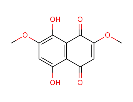 Molecular Structure of 2808-46-0 (5,8-Dihydroxy-2,7-dimethoxy-1,4-naphthoquinone)