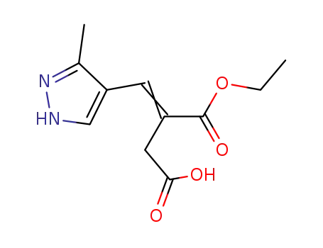 3-(ethoxycarbonyl)-4-(3-methyl-1H-pyrazol-4-yl)but-3-enoic acid