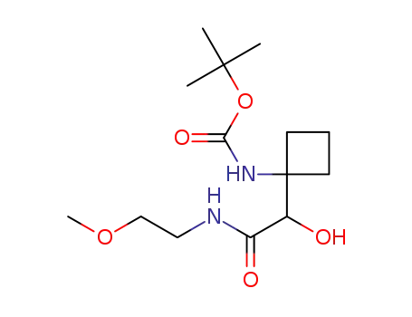tert-butyl 1-(1-hydroxy-2-(2-methoxyethylamino)-2-oxoethyl)cyclobutylcarbamate