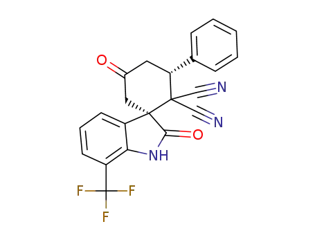 2',5-dioxo-3-phenyl-7'-(trifluoromethyl)spiro[cyclohexane-1,3'-indoline]-2,2-dicarbonitrile