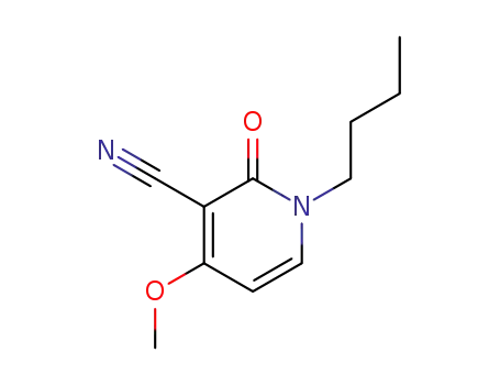 Molecular Structure of 1056381-91-9 (1-butyl-4-methoxy-2-oxo-1,2-dihydropyridine-3-carbonitrile)