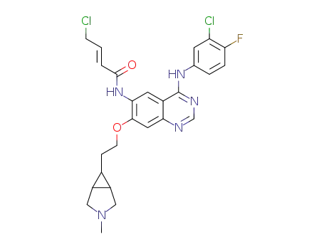 (E)-N-[4-(3-chloro-4-fluorophenylamino)-7-((2-(3-methyl-3-aza-bicyclo[3.1.0]-6-hexyl)-ethoxy)-quinazolin-6-yl-4-chloro)]-crotonamide
