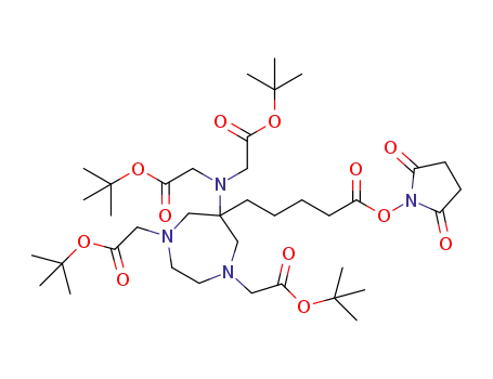 6-[bis[2-[(1,1-dimethyl)ethoxy]-2-oxoethyl]amino]-6-[5-[(2,5-dioxo-1-pyrrolidinyl)oxy]-5-oxopent-1-yl]-tetrahydro-1H-1,4-diazepine-1,4(5H)-diacetic acid bis [(1,1-dimethyl)ethyl] ester
