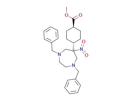 6-[(1R,4R)-4-(methoxycarbonyl)cyclohexane-1-yl]-6-nitro-1,4-bis(phenylmethyl)-tetrahydro-1H-1,4-diazepine