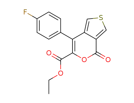 ethyl 7-(4-fluorophenyl)-4-oxo-4H-thieno[3,4-c]pyran-6-carboxylate