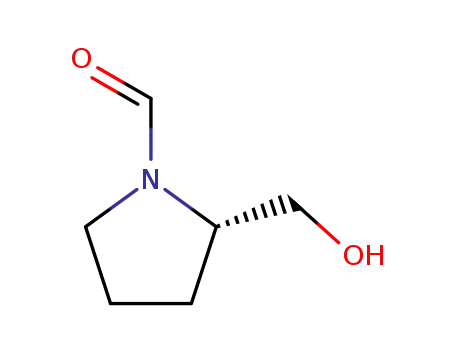Molecular Structure of 55456-46-7 (1-Pyrrolidinecarboxaldehyde, 2-(hydroxymethyl)-, (S)-)