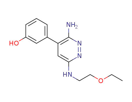 3-(3-amino-6-((2-ethoxyethyl)amino)pyridazin-4-yl)phenol