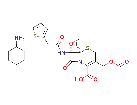 7-α-methoxy-7-[(2-thienyl)acetamido]-4-cephalosporanic acid cyclohexylamine
