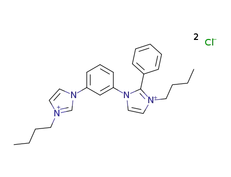 3-butyl-1-(3-(3-butylimidazol-3-ium-1-yl)phenyl)-2-phenylimidazol-3-ium chloride