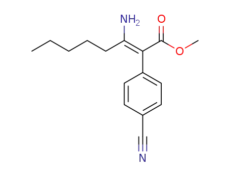 methyl (Z)-3-amino-2-(4-cyanophenyl)oct-2-enoate