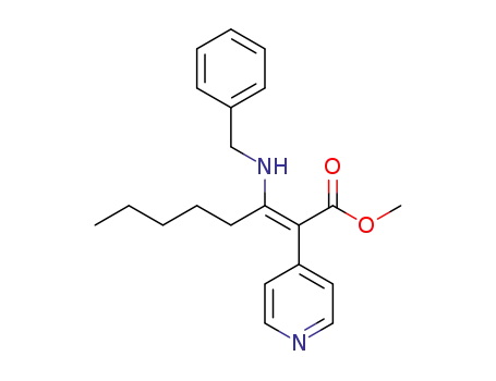 methyl (Z)-3-(benzylamino)-2-(pyridin-4-yl)oct-2-enoate