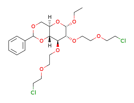 ethyl 4,6-O-benzylidene-2,3-bis-O-[(2-chloroethoxy)ethyl]-α-D-glucopyranoside
