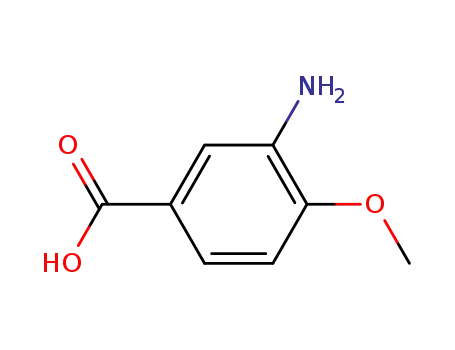 Molecular Structure of 2840-26-8 (3-Amino-4-methoxybenzoic acid)