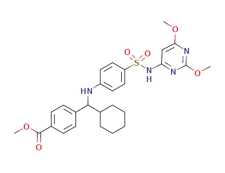 methyl 4-(cyclohexyl((4-(N-(2,6-dimethoxypyrimidin-4-yl)sulfamoyl)phenyl)amino)methyl)benzoate