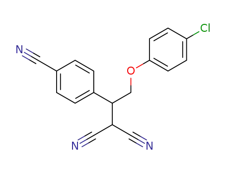 2-(2-(4-chlorophenoxy)-1-(4-cyanophenyl)ethyl)malononitrile