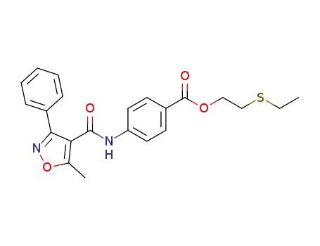 2-(ethylthio)ethyl 4-(5-methyl-3-phenylisoxazole-4-carboxamido)benzoate
