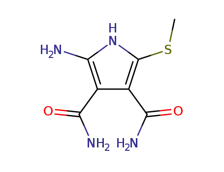 2-amino-3,4-bis(aminocarbonyl)-5-(methylthio)pyrrole