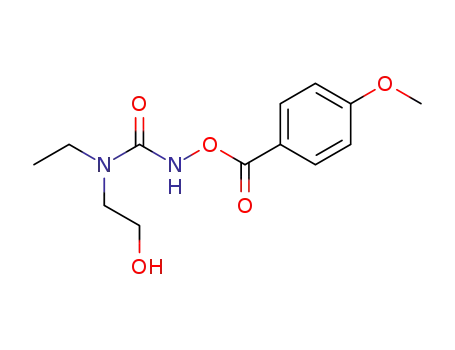 1-ethyl-1-(2-hydroxyethyl)-3-((4-methoxybenzoyl)oxy)urea